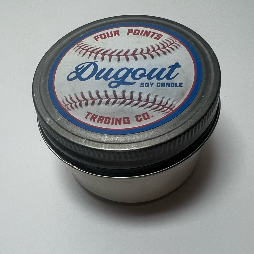 NEW Four Points Trading Company Dugout‎ Dirt 4oz Soy Candle with Baseball Design